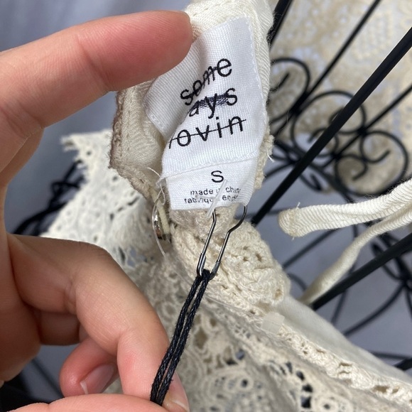 LULUS Somedays Lovin' Tambourine Cream Crochet Top - Size Small - Picture 10 of 12